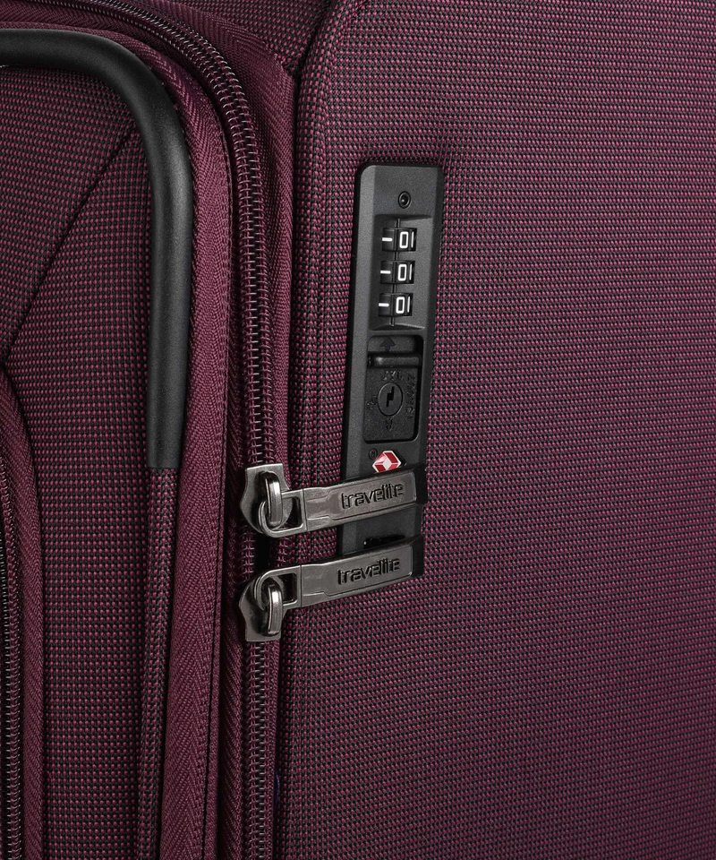Travelite Cubis 4-Rollen Trolley Set berry