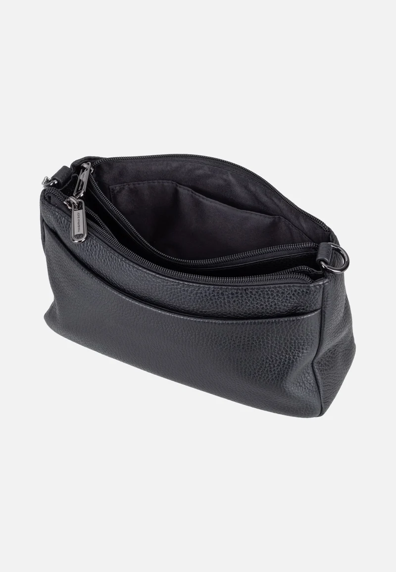 Mellow Leather Double Zipped FZTA8 Nero - Crossbody Bag