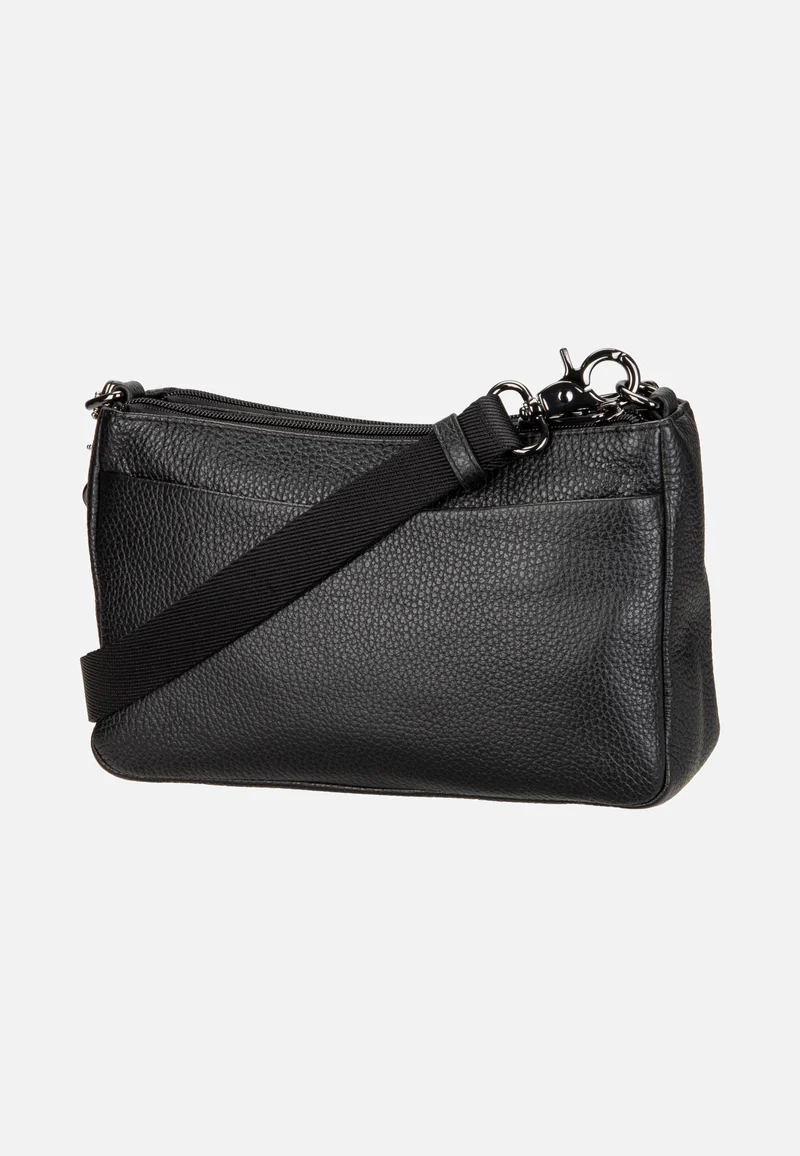 Mellow Leather Double Zipped FZTA8 Nero - Crossbody Bag