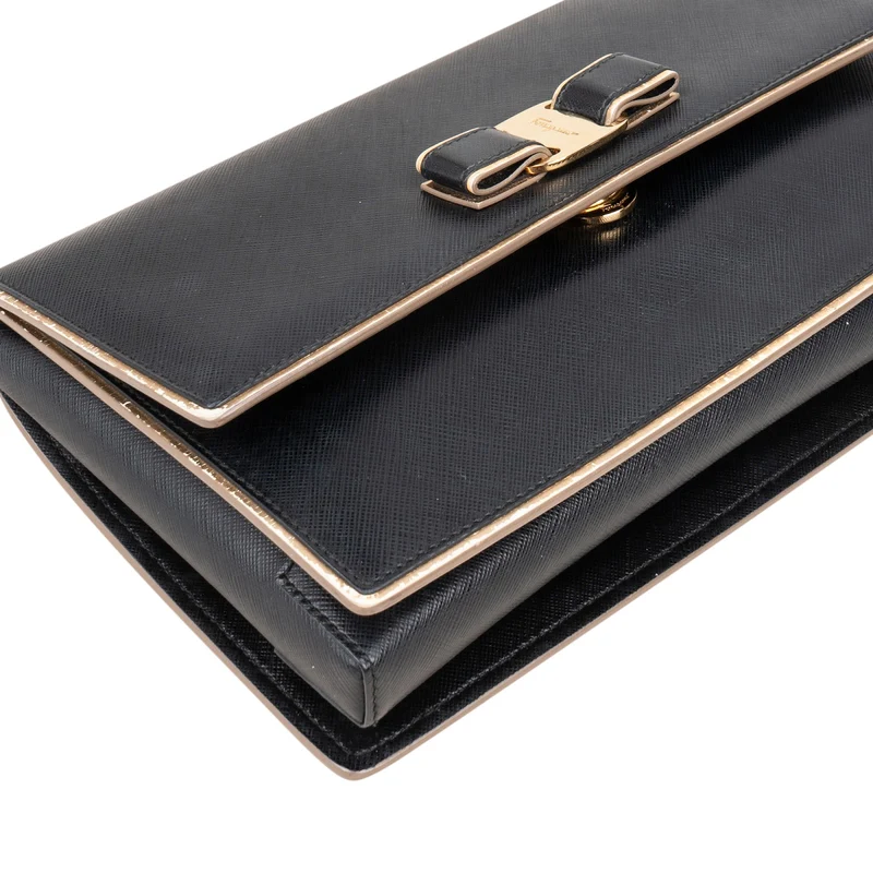 Salvatore Ferragamo Saffiano Leather Vara Bow Crossbody Bag