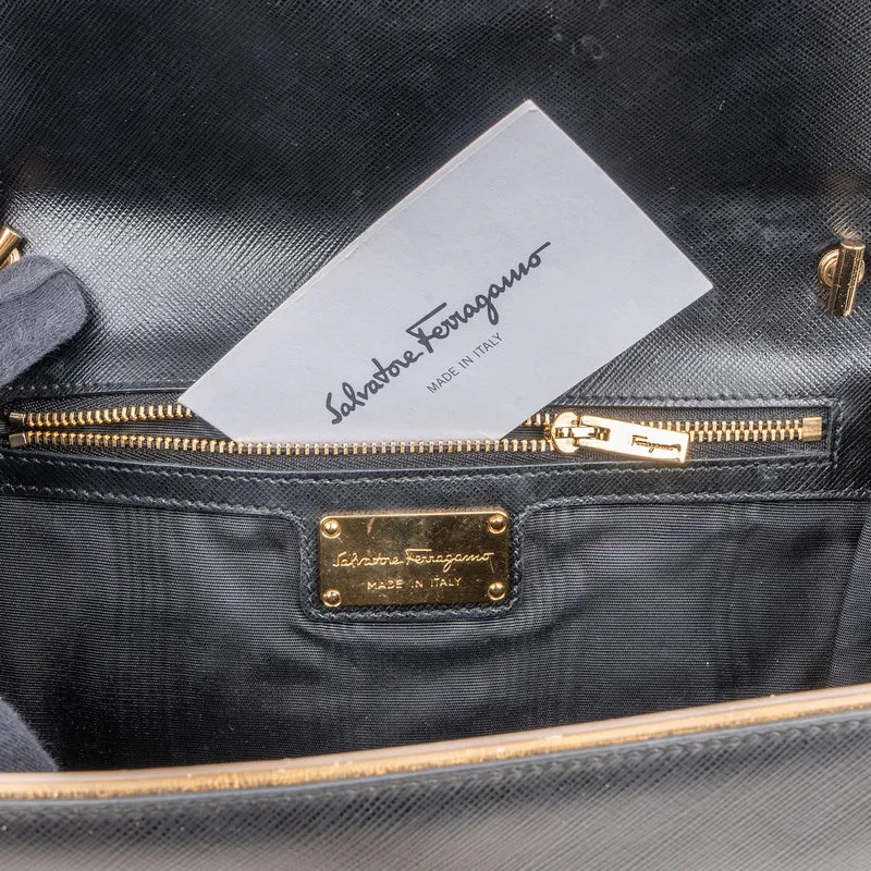 Salvatore Ferragamo Saffiano Leather Vara Bow Crossbody Bag