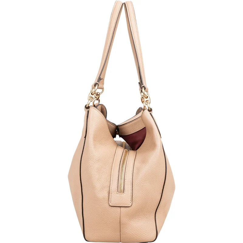 Coach Pebbled Leather Edie Shoulder Bag