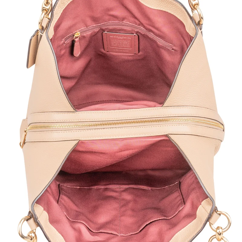 Coach Pebbled Leather Edie Shoulder Bag