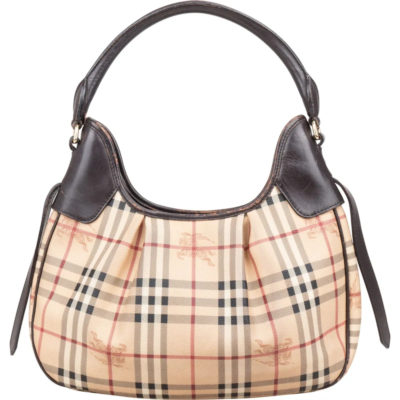 Burberry Haymarket Check Brooklyn Hobo Shoulder Bag