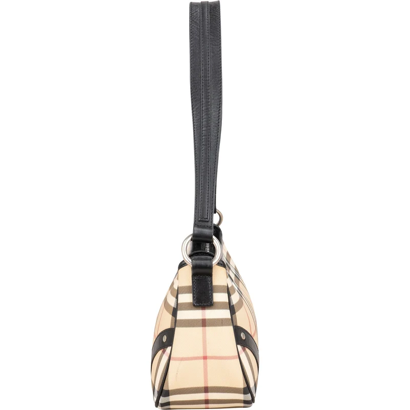 Burberry Nova-Check Monogram Studded Shoulder Bag