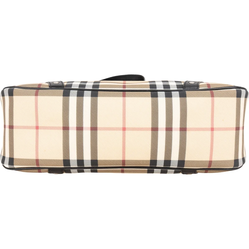 Burberry Nova-Check Monogram Studded Shoulder Bag