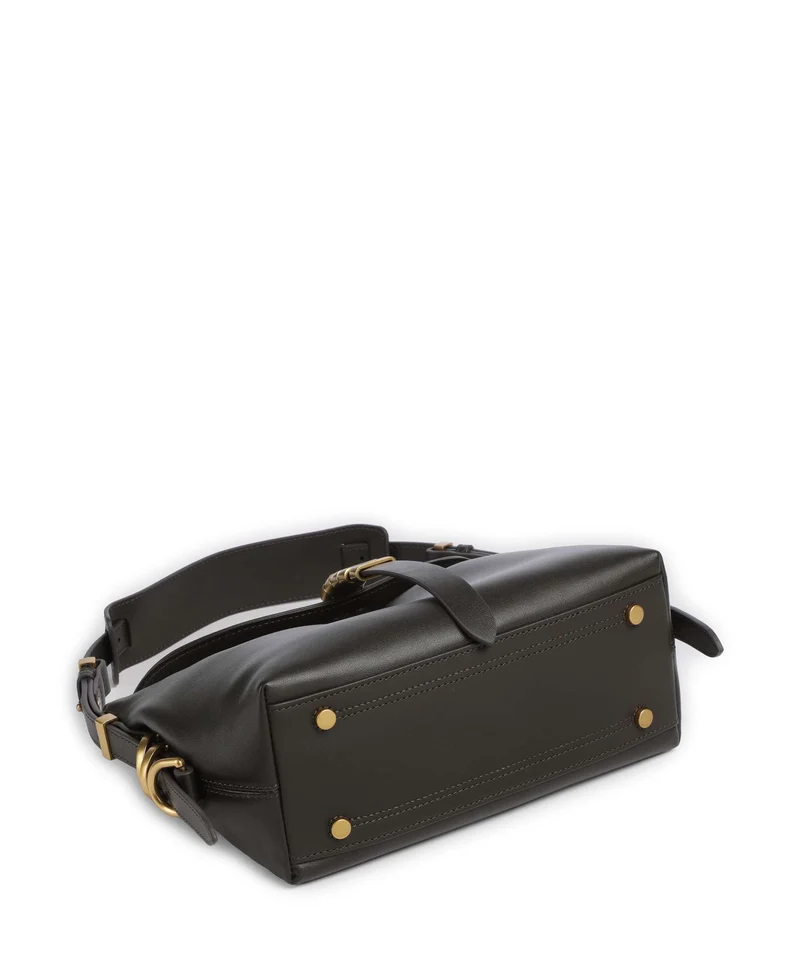 Pinko Saddle Horizontal Mini Schultertasche verde fango/antique gold
