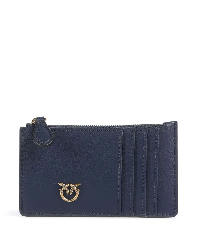 Pinko Airone Kreditkartenetui blu indaco ombroso/antique gold
