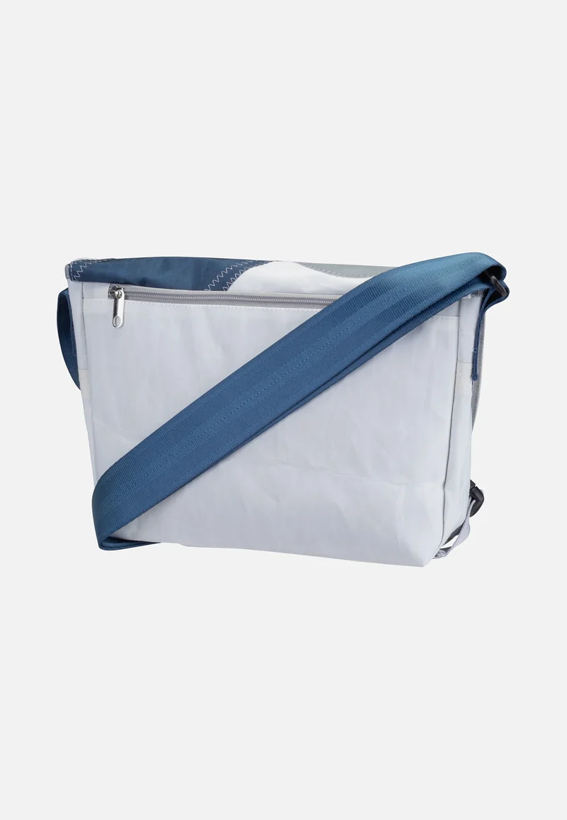 Törn Weiß/Streifen Blau/Zahl Grau - Messenger Bag