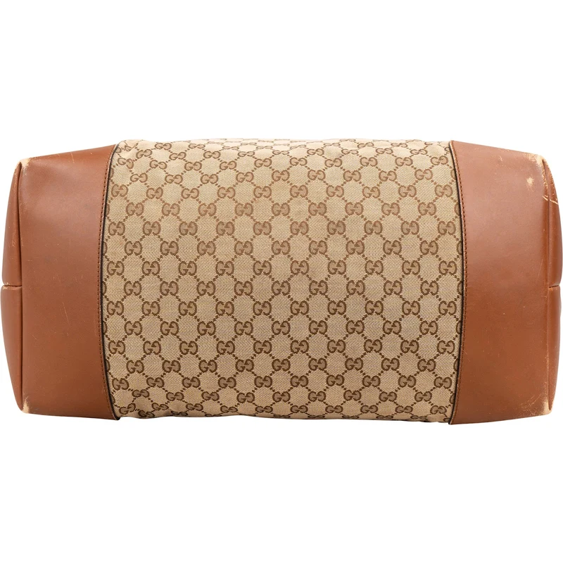 Gucci Monogram GG Canvas Web Boston Travel Bag