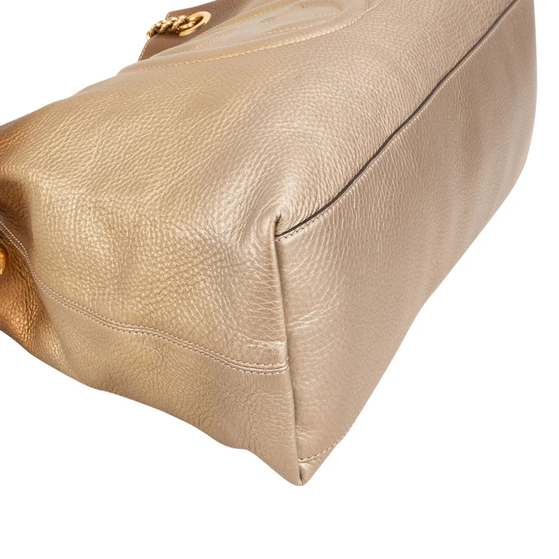 Gucci Bicolor Leather Soho Chain Tote Crossbody Bag