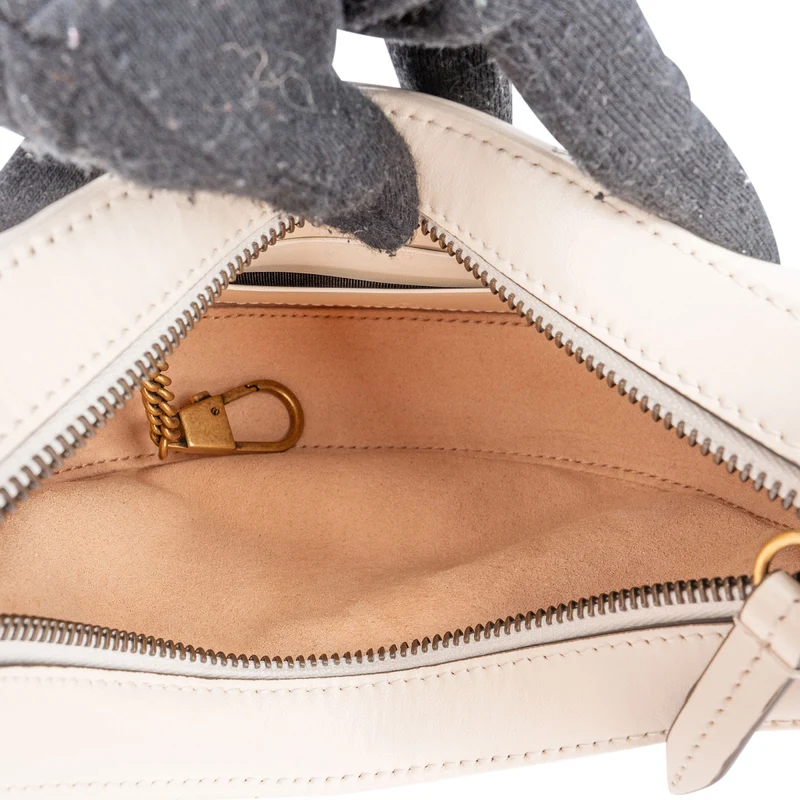 GucciQuilted Leather GG Marmont Half-Moon-Shaped Mini Shoulder Bag
