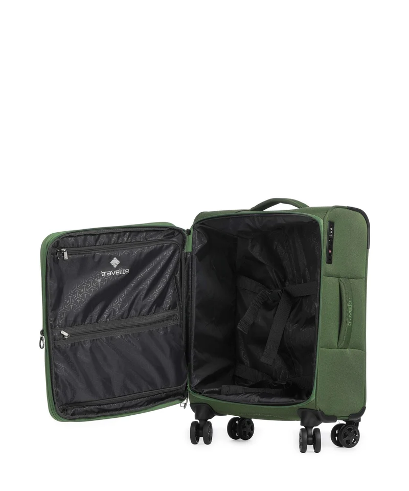 Travelite Cubis 4-Rollen Trolley green