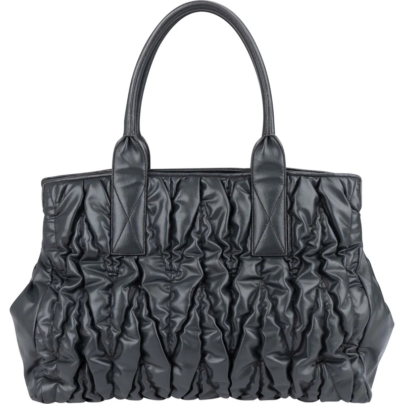 Miu Miu Grey Matelassé Nappa Leather Tote Handbag