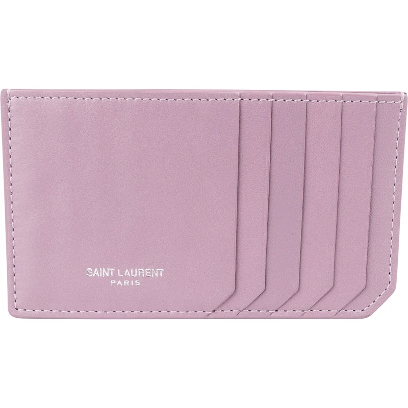 Yves Saint Laurent Lilac Leather Card Holder Case