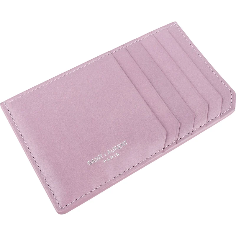 Yves Saint Laurent Lilac Leather Card Holder Case