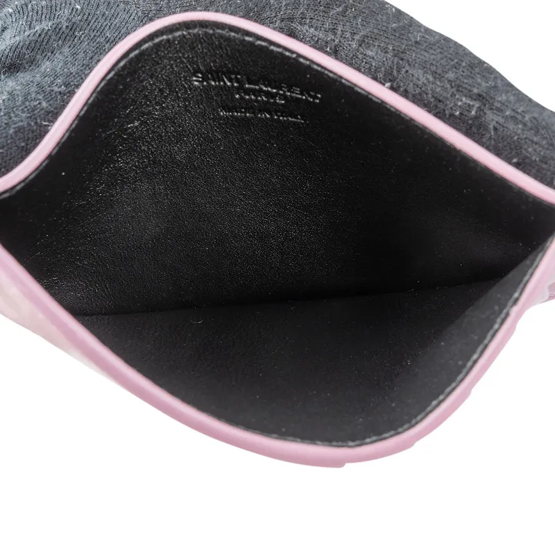 Yves Saint Laurent Lilac Leather Card Holder Case