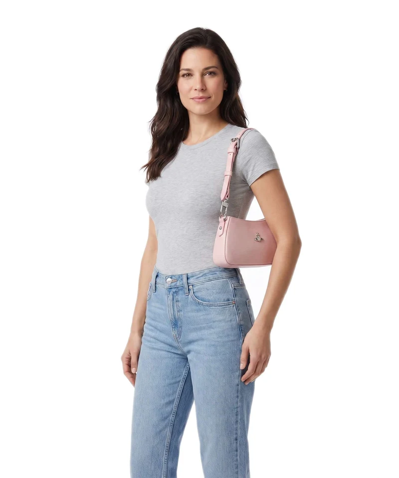 Vivienne Westwood Tasha Smooth Schultertasche pastel pink