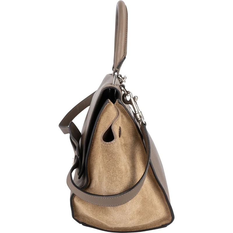 Céline Drummed Suede Leather Trapeze Handbag