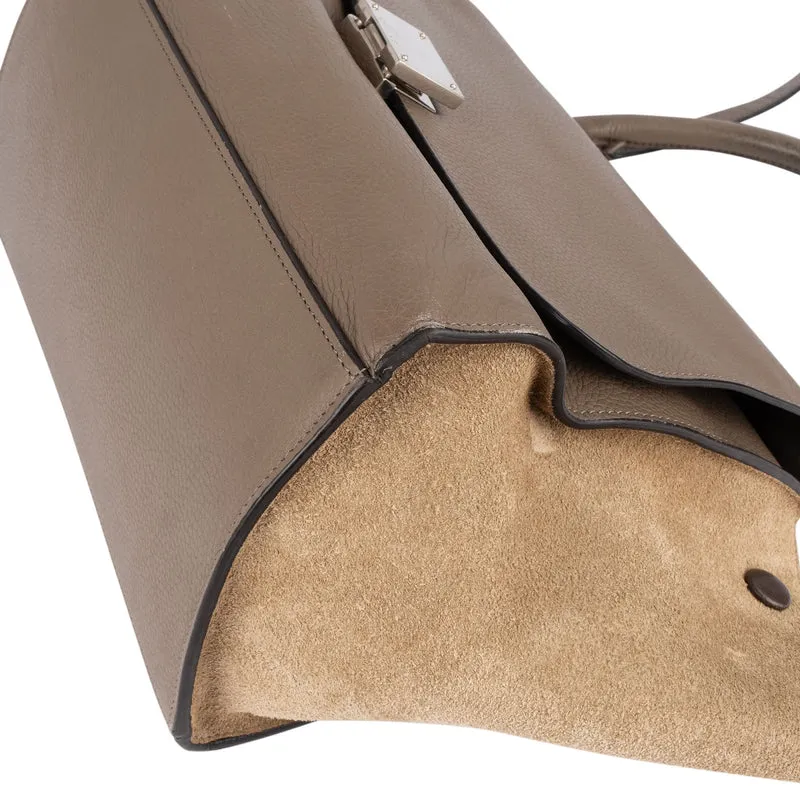 Céline Drummed Suede Leather Trapeze Handbag