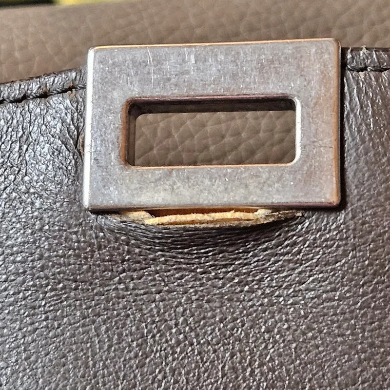 Céline Drummed Suede Leather Trapeze Handbag
