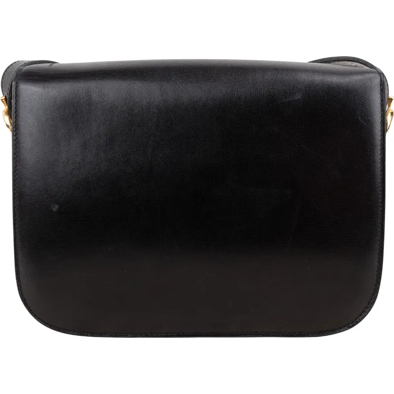 Celine Boxcalf Leather Horse Carriage Triomphe Shoulder Bag