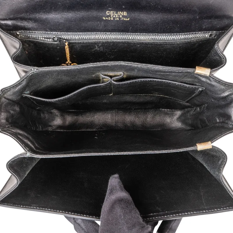 Celine Boxcalf Leather Horse Carriage Triomphe Shoulder Bag