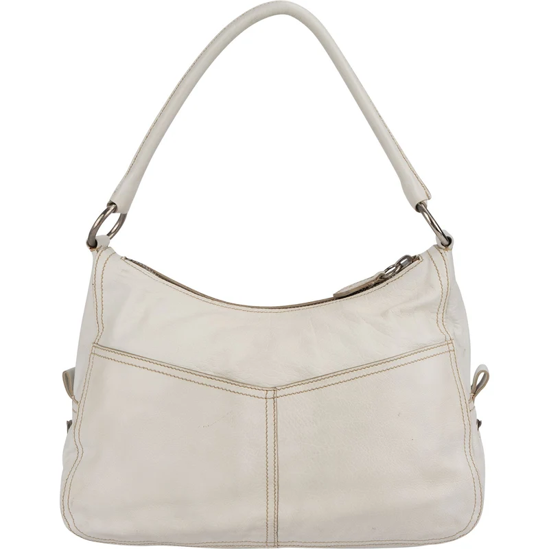 Prada Leather Double Pocket Triangle Shoulder Bag
