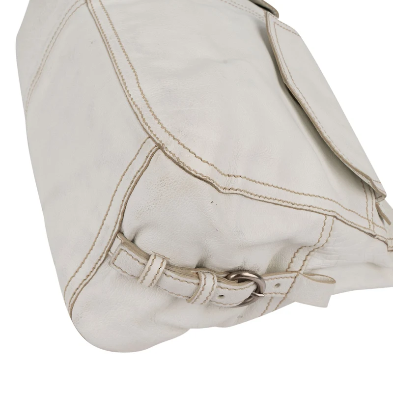 Prada Leather Double Pocket Triangle Shoulder Bag