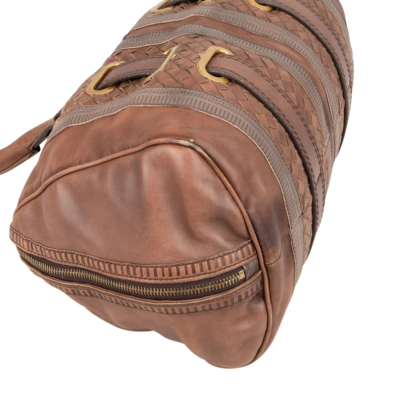 Bottega Veneta Intrecciato Leather Accordeon Handbag