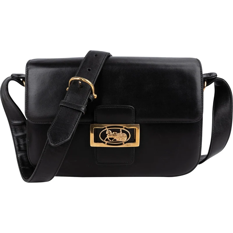 Céline Back Boxcalf Horse Carriage Triomphe Shoulder Bag
