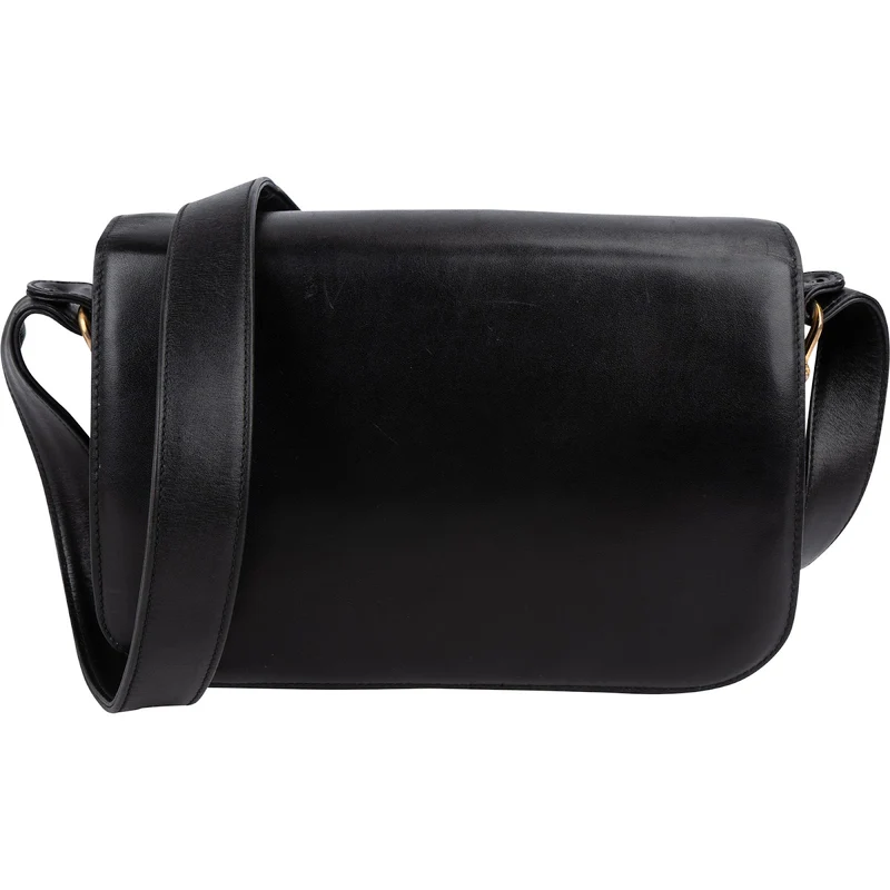 Céline Back Boxcalf Horse Carriage Triomphe Shoulder Bag