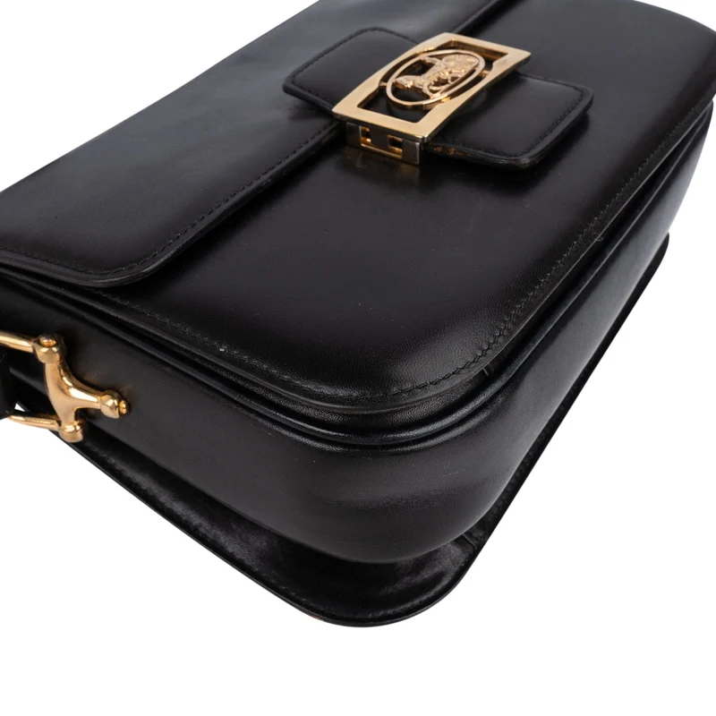 Céline Back Boxcalf Horse Carriage Triomphe Shoulder Bag