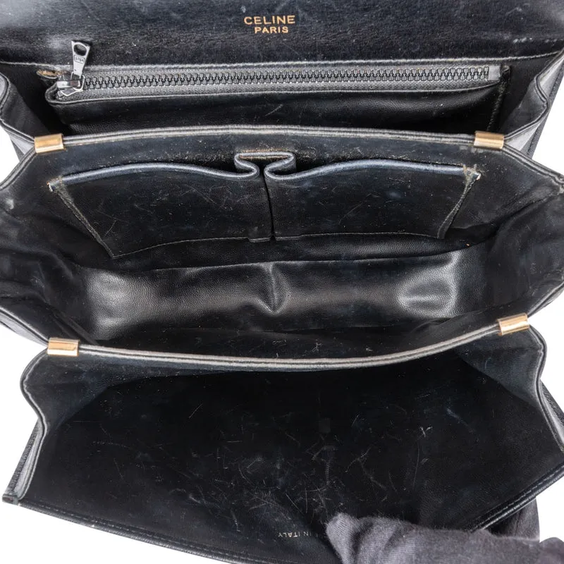 Céline Back Boxcalf Horse Carriage Triomphe Shoulder Bag