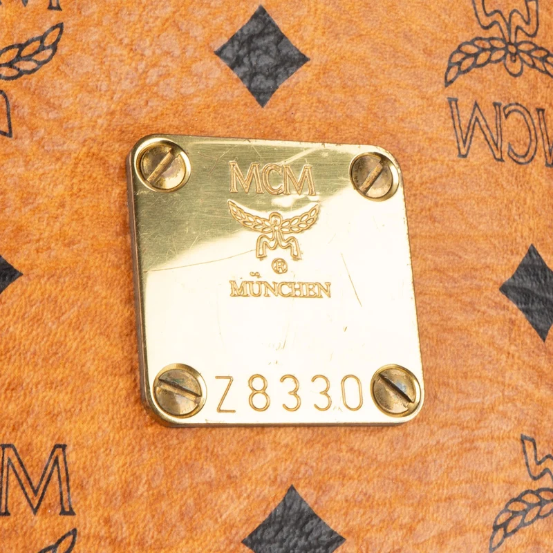 MCM Monogram Visetos Drawstring Bucket Crossbody Bag