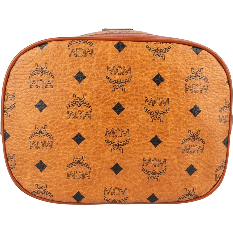 MCM Monogram Visetos Drawstring Bucket Crossbody Bag