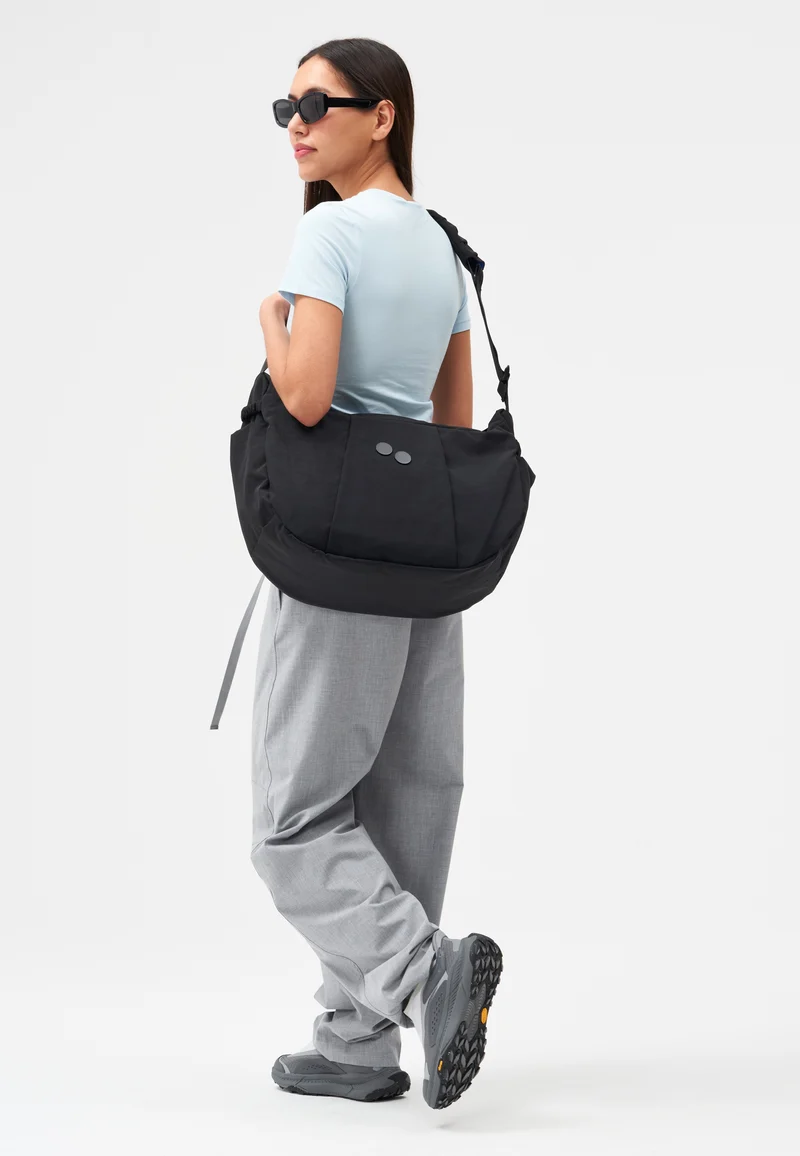 Krumm Large Crinkle Black - Hobo Bag