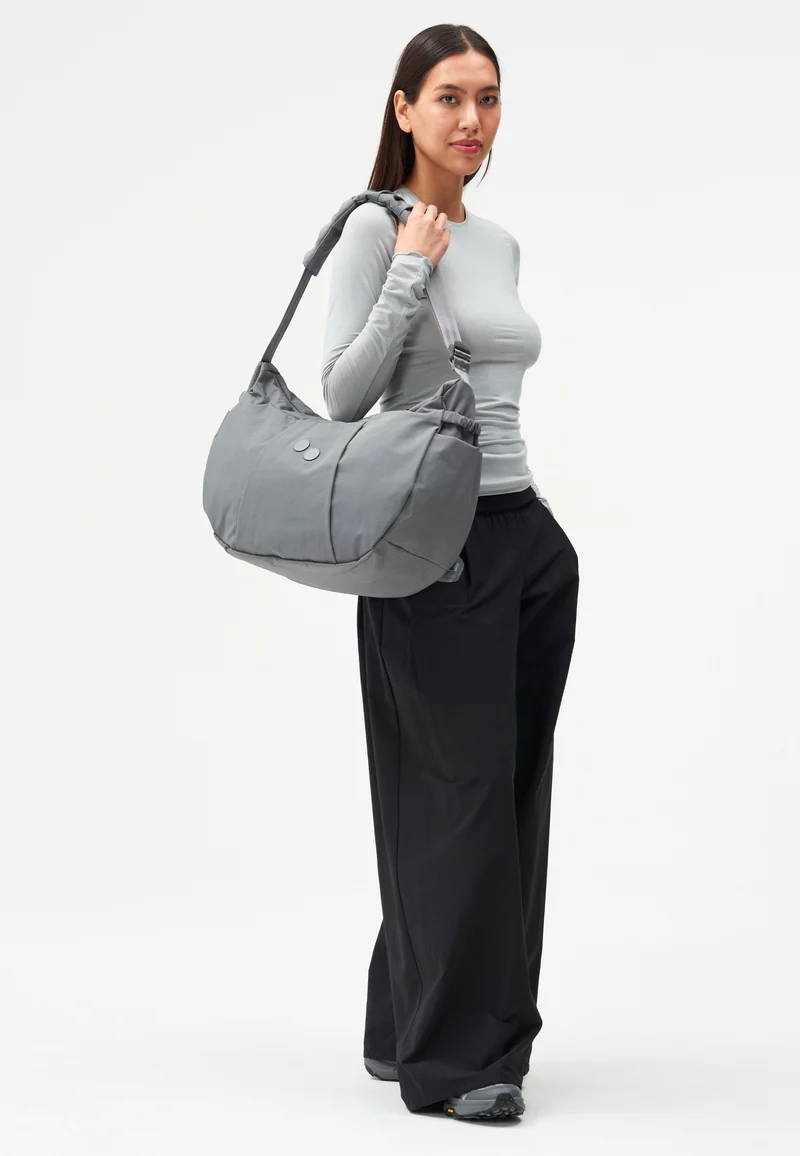 Krumm Large Crinkle Grey - Hobo Bag