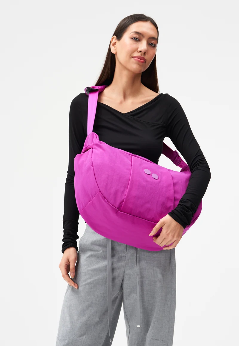 Krumm Large Crinkle Fuchsia - Hobo Bag