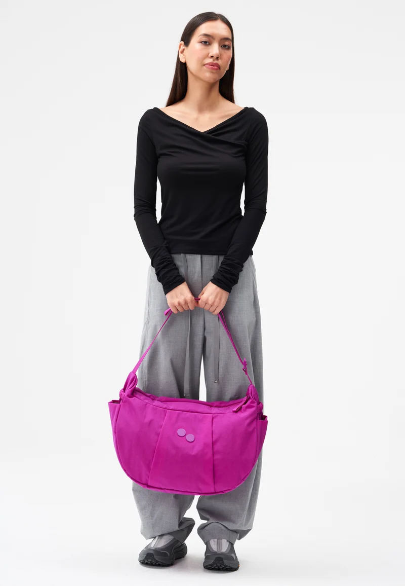 Krumm Large Crinkle Fuchsia - Hobo Bag