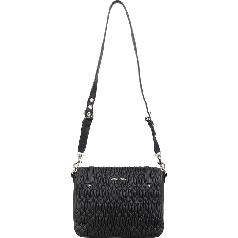 Miu Miu Matelassé Nappa Leather Cuir Turnlock Flap Crossbody Bag