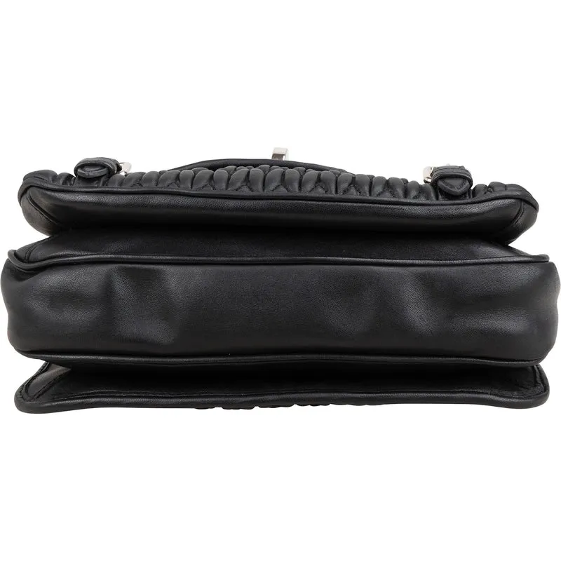 Miu Miu Matelassé Nappa Leather Cuir Turnlock Flap Crossbody Bag