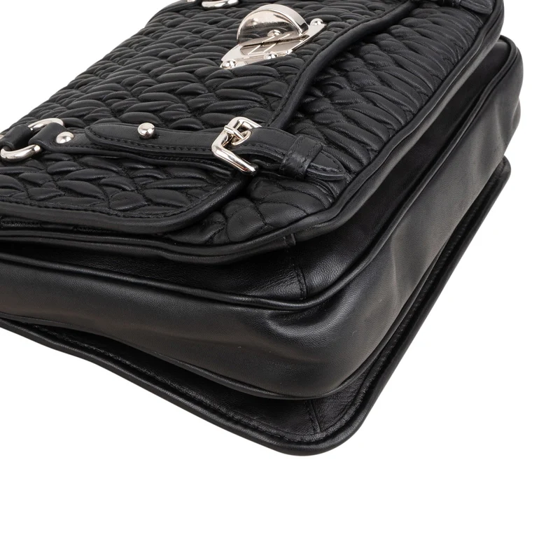 Miu Miu Matelassé Nappa Leather Cuir Turnlock Flap Crossbody Bag
