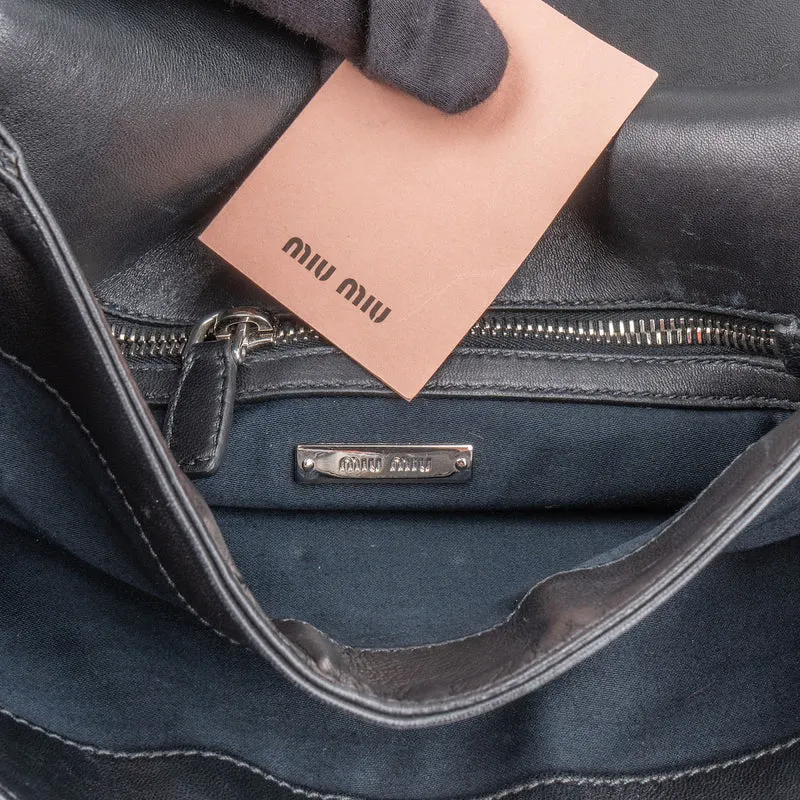 Miu Miu Matelassé Nappa Leather Cuir Turnlock Flap Crossbody Bag