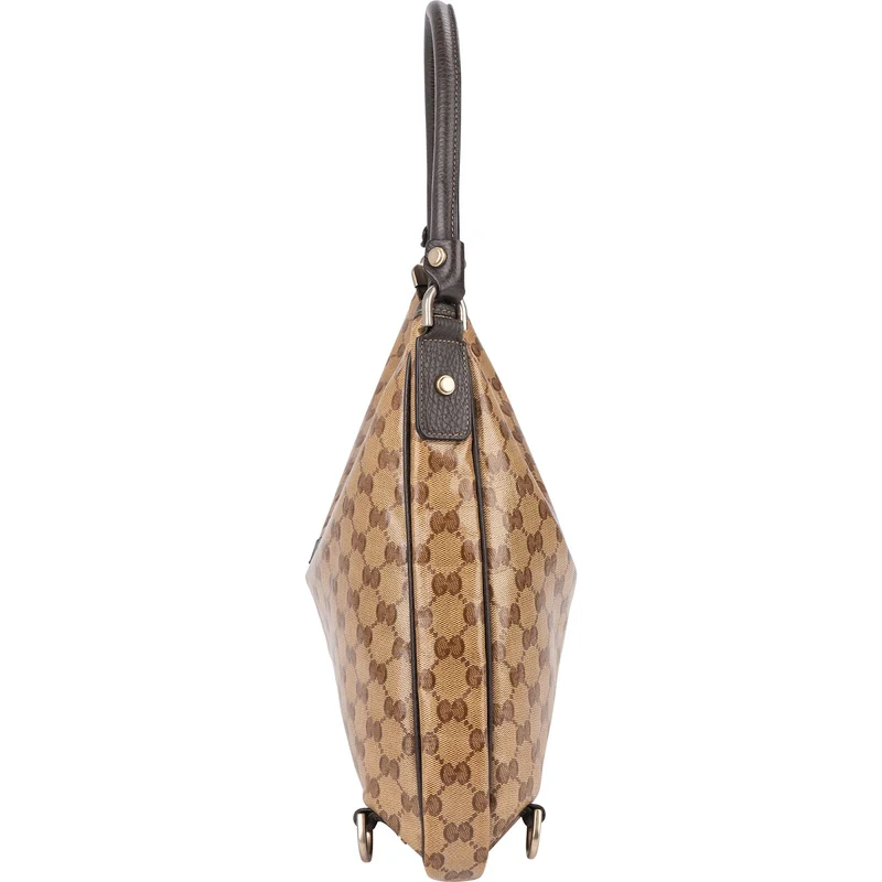 Gucci Monogram Crystal GG Abbey D-Ring Hobo Shoulder Bag