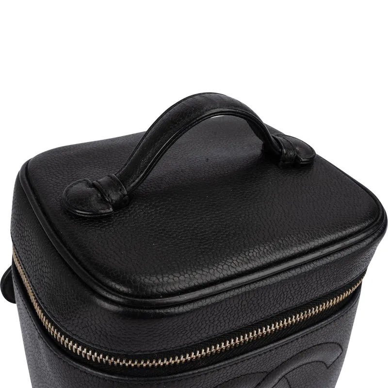 Chanel Caviar Leather CC Vanity Case Handbag