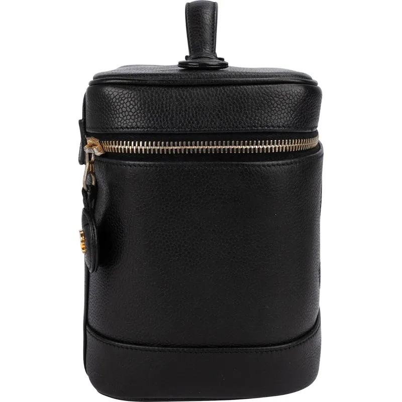 Chanel Caviar Leather CC Vanity Case Handbag
