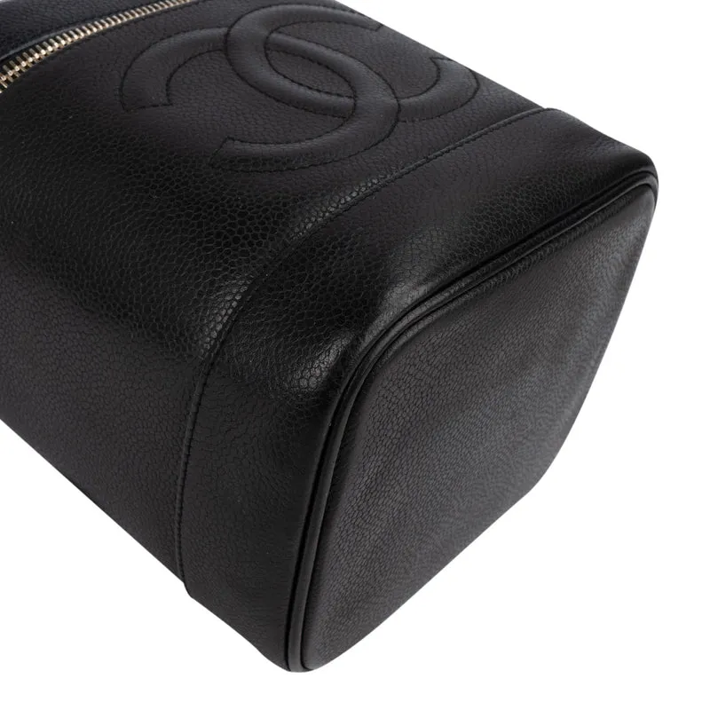 Chanel Caviar Leather CC Vanity Case Handbag