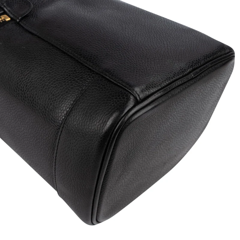 Chanel Caviar Leather CC Vanity Case Handbag