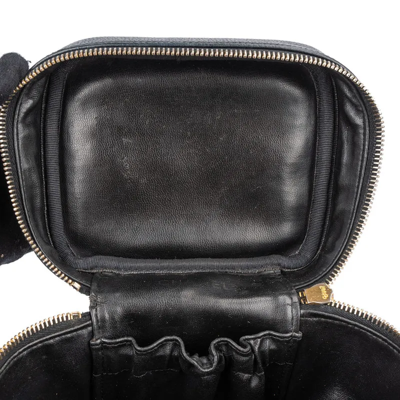 Chanel Caviar Leather CC Vanity Case Handbag